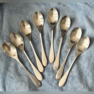 Eight (8) KNORK Table Spoons Stainless Steel Matte Finish